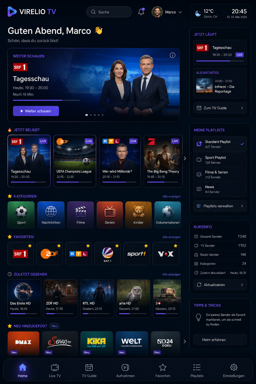 Home Dashboard
